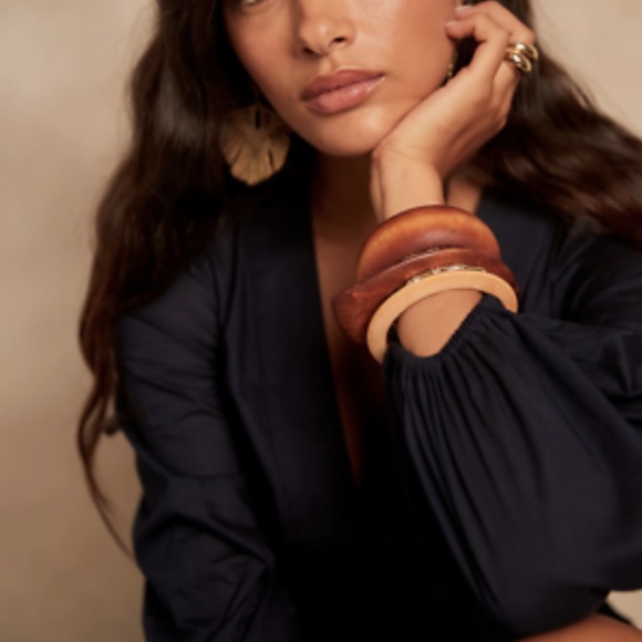 Tiered Wrap Midi Dress in Indigo Cotton, Rare - Picture 3 of 8